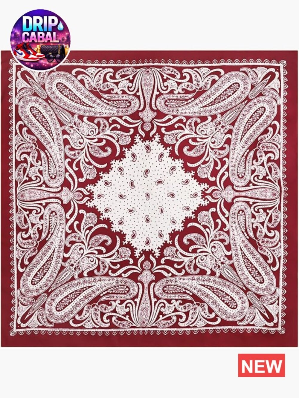 Versatile Silk-Like Paisley Scarf, 27.5" Square, Fashion Head Wrap